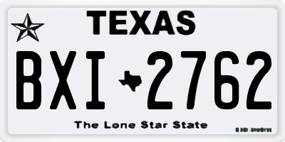TX license plate BXI2762