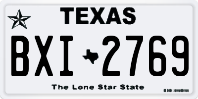 TX license plate BXI2769