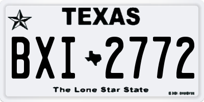 TX license plate BXI2772