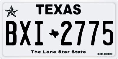 TX license plate BXI2775