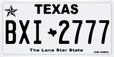 TX license plate BXI2777