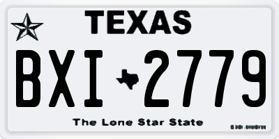 TX license plate BXI2779