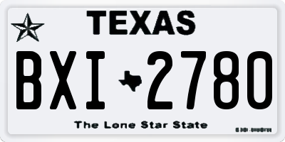 TX license plate BXI2780
