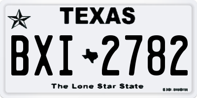 TX license plate BXI2782