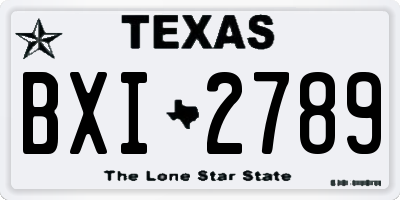 TX license plate BXI2789