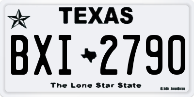 TX license plate BXI2790
