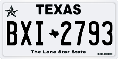 TX license plate BXI2793