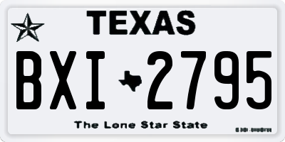 TX license plate BXI2795
