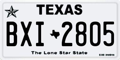TX license plate BXI2805