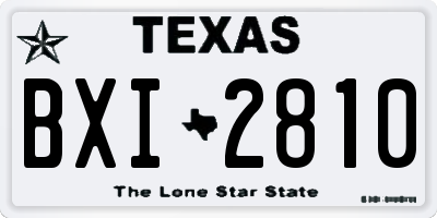 TX license plate BXI2810