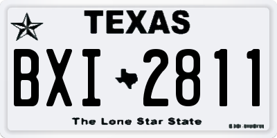 TX license plate BXI2811
