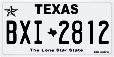 TX license plate BXI2812