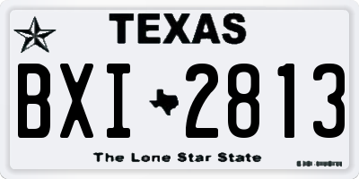 TX license plate BXI2813