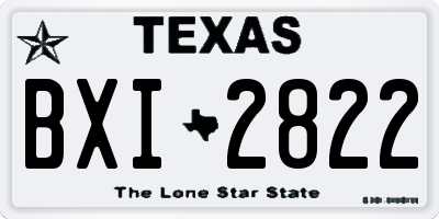 TX license plate BXI2822
