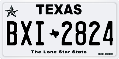TX license plate BXI2824