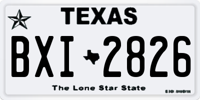 TX license plate BXI2826