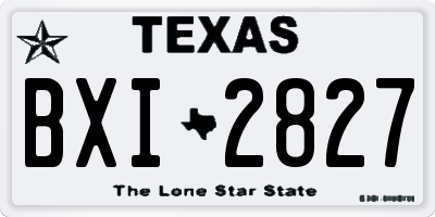TX license plate BXI2827