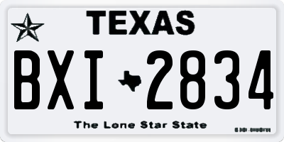 TX license plate BXI2834