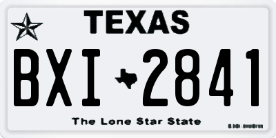 TX license plate BXI2841