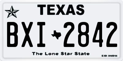 TX license plate BXI2842