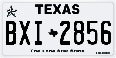 TX license plate BXI2856