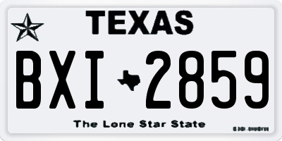 TX license plate BXI2859