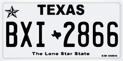 TX license plate BXI2866