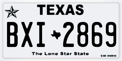 TX license plate BXI2869