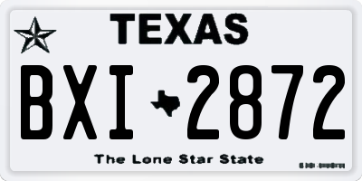 TX license plate BXI2872