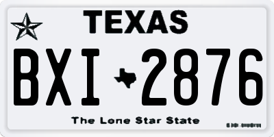 TX license plate BXI2876