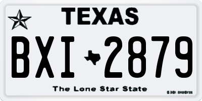 TX license plate BXI2879