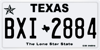 TX license plate BXI2884