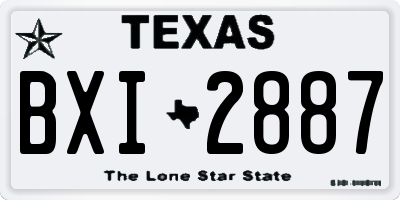 TX license plate BXI2887