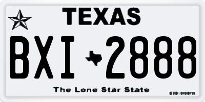 TX license plate BXI2888