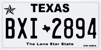 TX license plate BXI2894