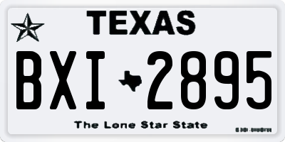 TX license plate BXI2895