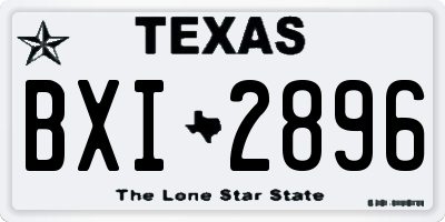 TX license plate BXI2896