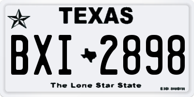 TX license plate BXI2898
