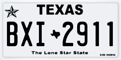 TX license plate BXI2911