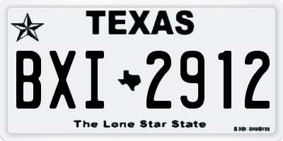 TX license plate BXI2912