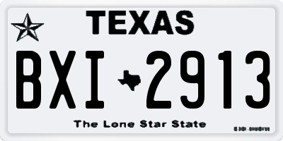 TX license plate BXI2913