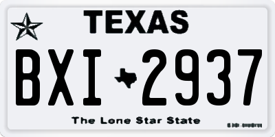 TX license plate BXI2937