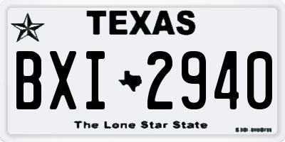 TX license plate BXI2940