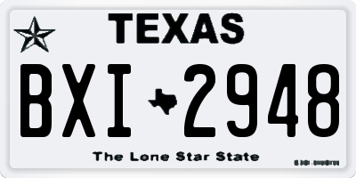 TX license plate BXI2948