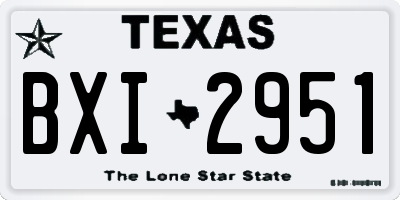 TX license plate BXI2951