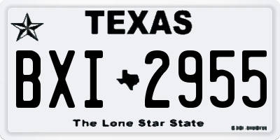 TX license plate BXI2955