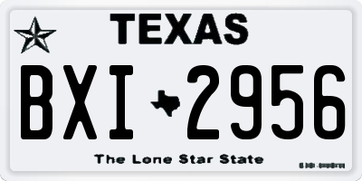 TX license plate BXI2956