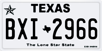 TX license plate BXI2966