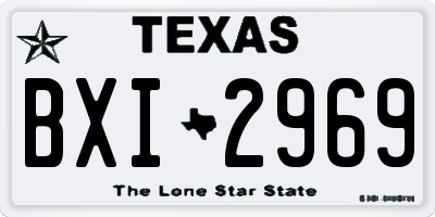 TX license plate BXI2969
