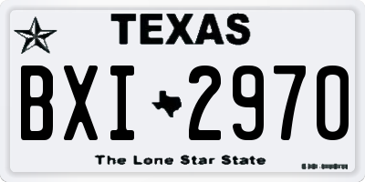 TX license plate BXI2970